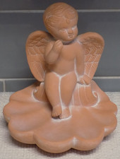 Terracotta Cherub Angel Ornament Garden Interior Unused