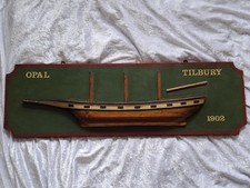 Antique Half Ship Hull Wooden Display