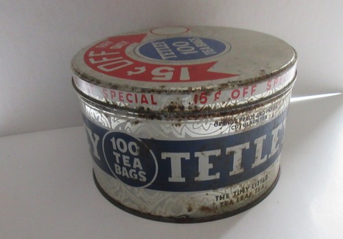 Vintage tetley tea tin - vintage,