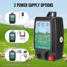 Electric Fence Energiser 1.5-2J 12v Battery Powered Fencer 10Km Waterproof Kit