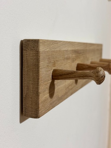 Oak wooden pegs rail - oak,