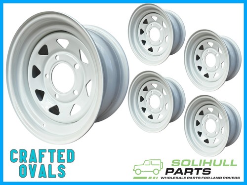 White steel 8 spoke - 16",