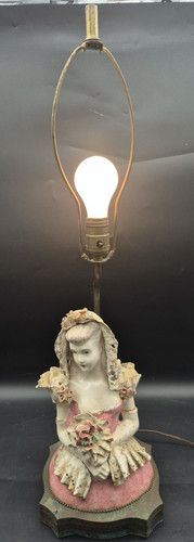 Antique ceramic lady figurine - ceramic,