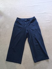 White Stuff Belle Wide Leg Cropped Jersey Jeans Size 14. Good Condition.