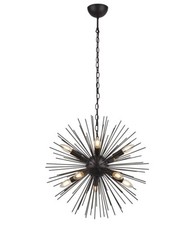 Matte Black Retro Chandelier