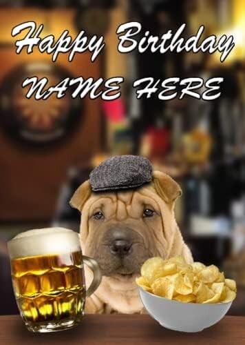 Shar pei puppy pub pint - do,