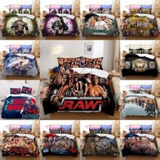 WWE Wrestling Doona Duvet Cover Bedding Set Single Double Queen