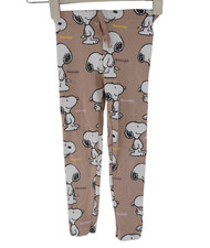 Zara Peanuts Girls Leggings Pyjama Pants Beige Snoopy Cartoon Print age 4-5 yrs