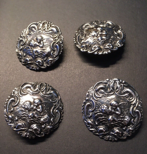 Antique silver buttons - antique,