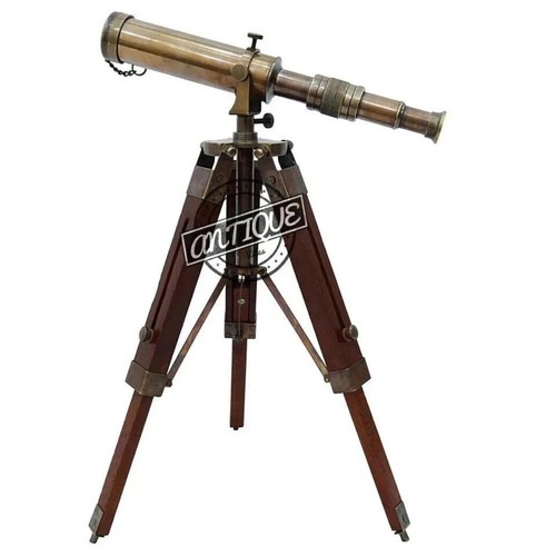 Nautical solid brass telescope - brass,
