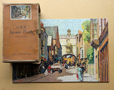 GWR Chad Valley vintage wooden jigsaw Historic Totnes