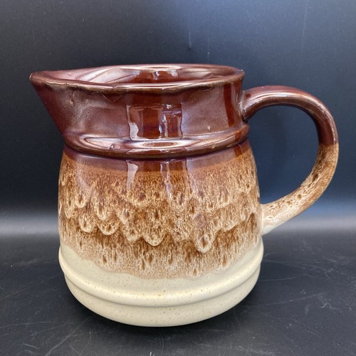 Vintage brown jug stoneware - brown,
