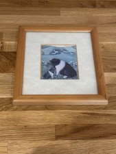 Sharon Jervis Miniatures Farm Animal Prints Pigs Framed vintage 