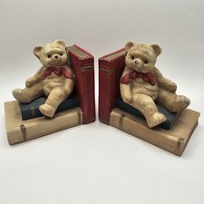 PAIR Of Bear Book Ends, Beautiful Shelf Pieces, Reading Room Ornaments