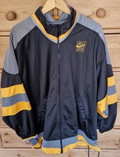 Mens Size L Vintage 90s Nike Baseball Jacket Yellow Grey Black Height 183, Retro