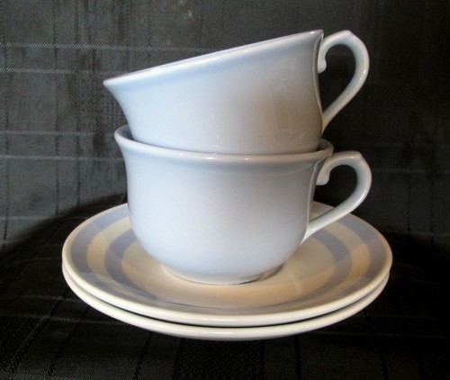 Cups and saucers - and,