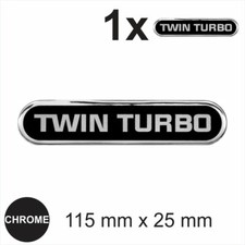TWIN TURBO 3D Chrome Sticker