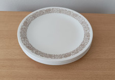 6x Corelle Medium Side Plates, 8.5 inch diameter Woodland Brown Floral, Corning