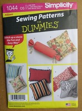 Simplicity "Sewing Patterns For Dummies" 1044: Square, Oblong & Bolster Cushions