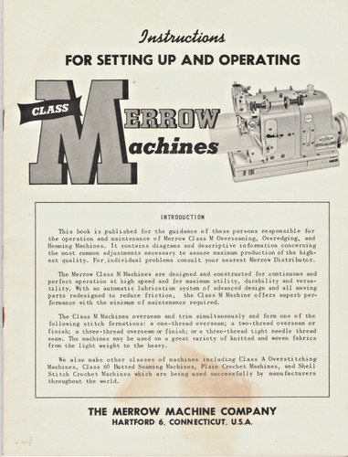 Merrow sewing machine class - sewing, m