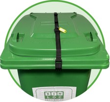 Wheelie Bin Locking Strap Windproof Securing Lid Oasis Binloc Various Colours