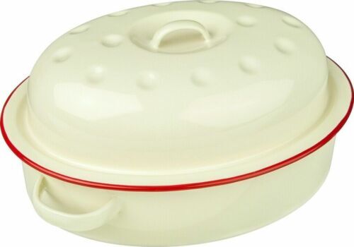 Enamel oval roaster roasting - enamel,