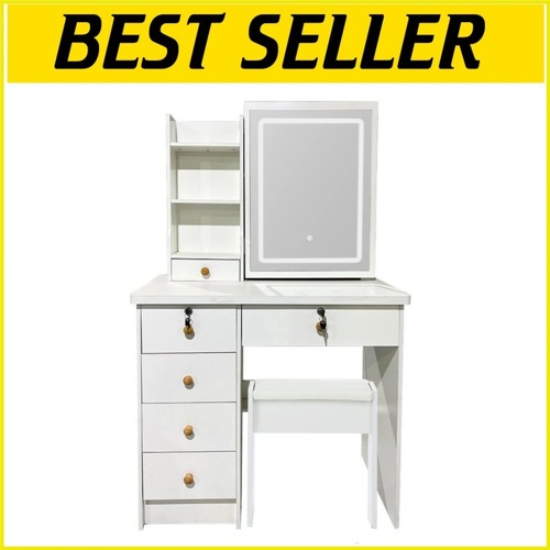White dressing table led - table, w/