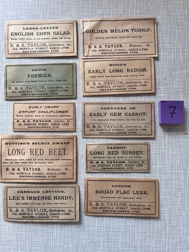 Vintage paper seed packets