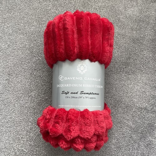 Jacquard ribbed throw - ribbed, bnwt