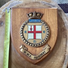 HMS President - London - Wooden Plaque