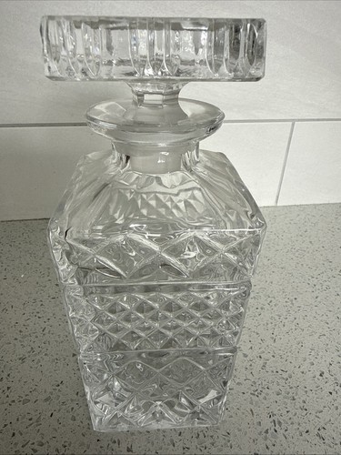 Vintage cut glass square - cut,