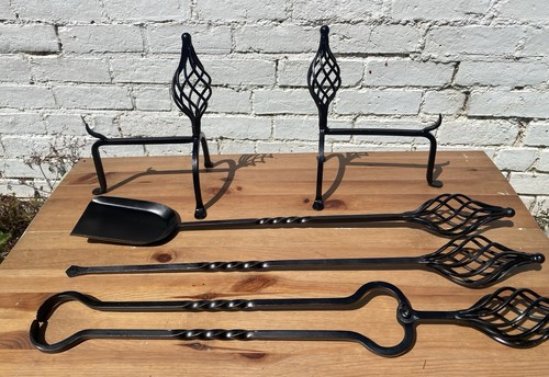 Vintage wrought iron - iron, fireplace