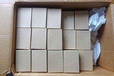 100 x Kraft Cardboard Jewellery/Gift Boxes with Lids. 8cm x 6cm x 2.5cm.