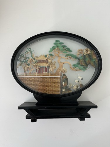 Vintage chinese cork carving - vintage,