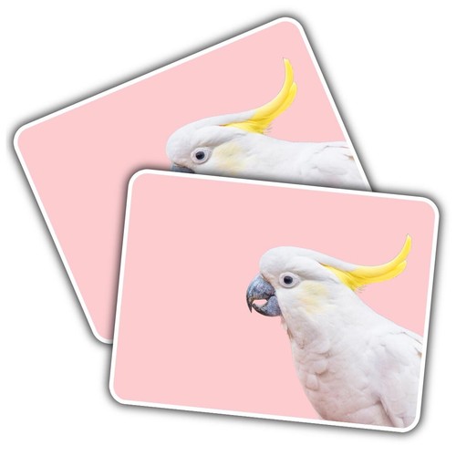 Vinyl sticker pink cockatoo - 2x,
