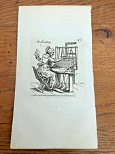 original 1750 small woodcut by