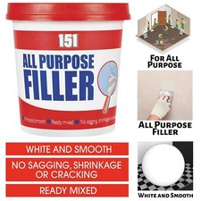 ALL PURPOSE FILLER Smooth Ready Mixed 600g Interior Exterior Use Wood Wall White