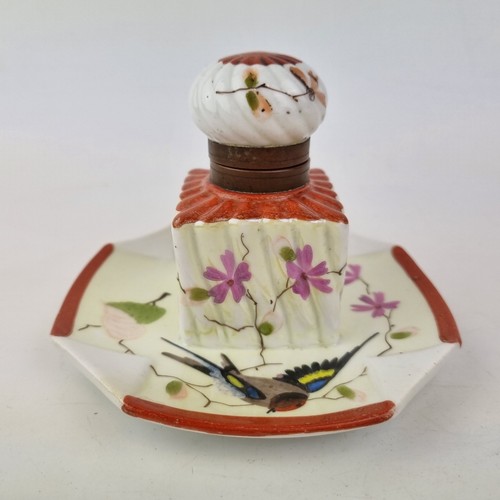 Antique porcelain inkwell - antique, on