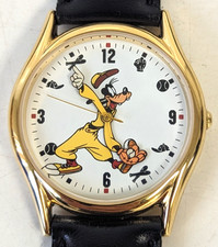 The Disney Channel Special Edition Backwards Face Goofy Playing Baseball Watch
