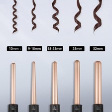 Janelove Curling Wand,Hair Curlers for Long Hair, Curling Wand Set with 5