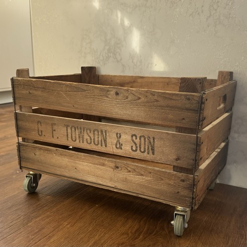 Vintage wooden apple crate - apple,