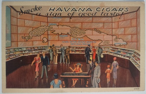 Vintage postcard smoke havana - smoke,