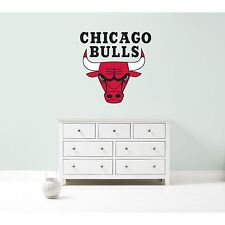 CHICAGO BULLS NBA logo COLOUR wall car van sticker decal art 5 sizes BASKETBALL