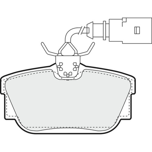 Brake pads set - brake, vw