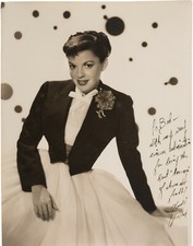 Judy garland signed photograph - signed,
