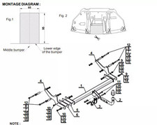 Swan Neck Tow Bar For RENAULT