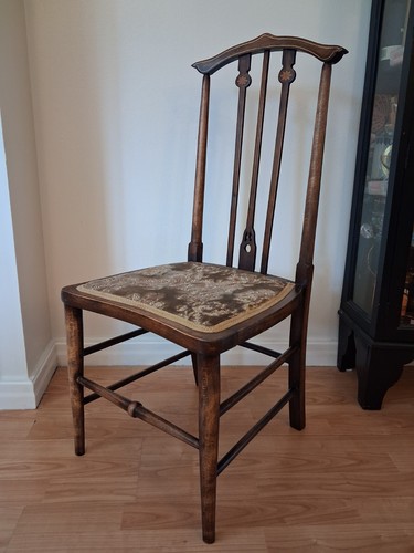 Antique wooden chair marquetry - antique,
