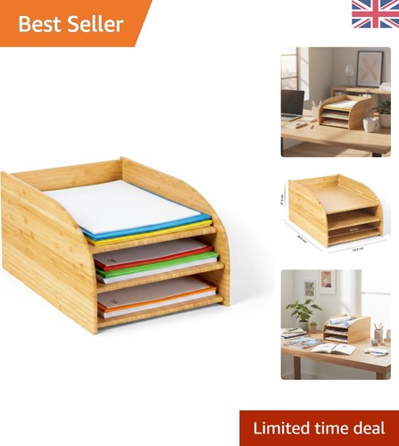 Bamboo tier letter tray - tray, a4