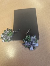 Skeleton devil horns green