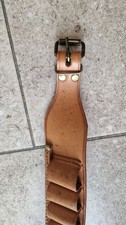 Quality 12g  Shotgun belt leather Cartridge Belt Leather belt large  ammo belt